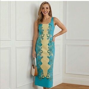 NWOT ANNA CATE Minnie Midi Dress Size XS in Coastal